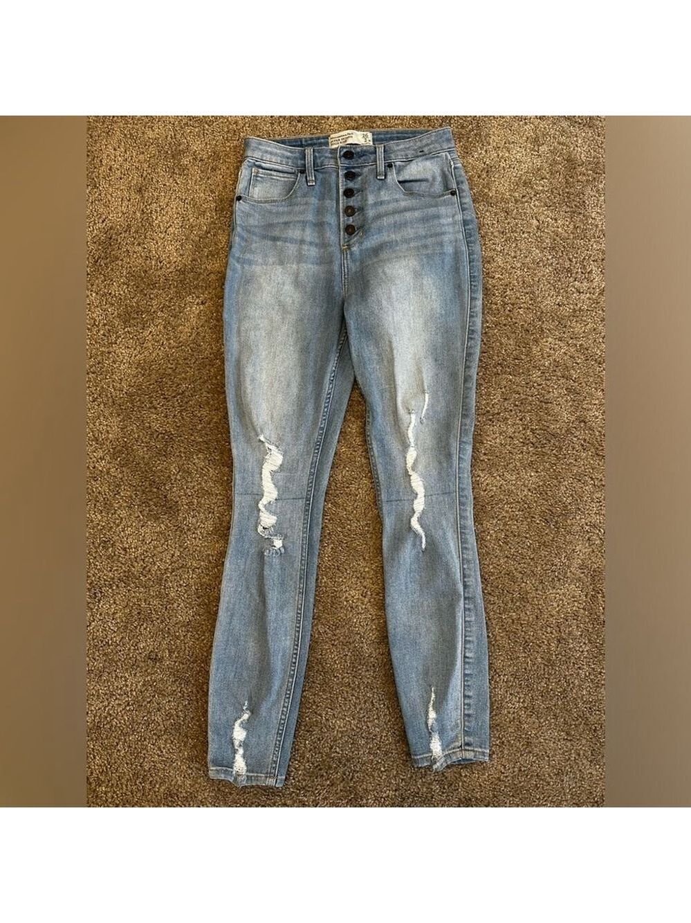 Abercrombie & Fitch Curve Love High Rise Super Skinny Jeans 2 Regular